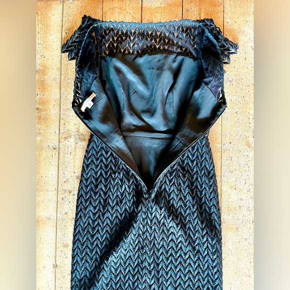 Kay Unger Tatum Black Lace Midi Dress 2 - Picture 8 of 9